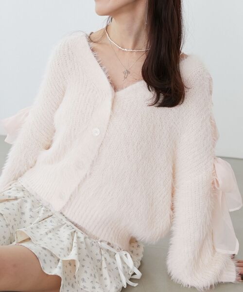 MAJESTIC LEGON / マジェスティックレゴン カーディガン・ボレロ | レースアップシャギーカーディガン | 詳細17