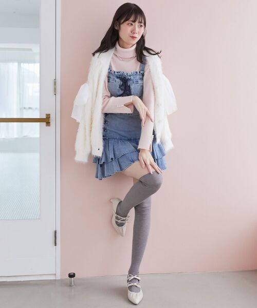 MAJESTIC LEGON / マジェスティックレゴン カーディガン・ボレロ | レースアップシャギーカーディガン | 詳細2