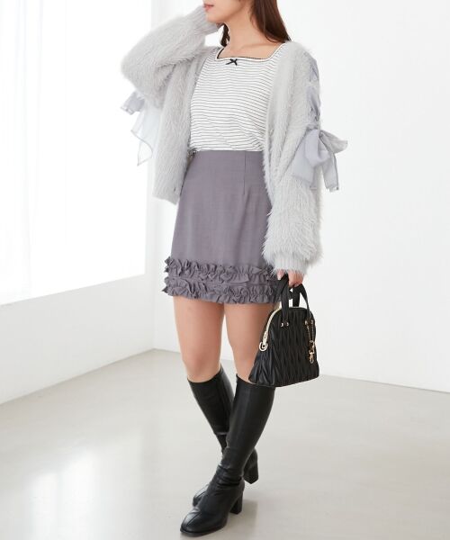 MAJESTIC LEGON / マジェスティックレゴン カーディガン・ボレロ | レースアップシャギーカーディガン | 詳細25