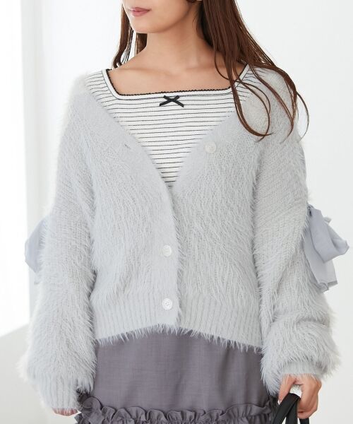 MAJESTIC LEGON / マジェスティックレゴン カーディガン・ボレロ | レースアップシャギーカーディガン | 詳細26