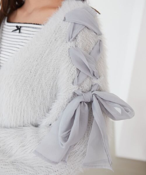 MAJESTIC LEGON / マジェスティックレゴン カーディガン・ボレロ | レースアップシャギーカーディガン | 詳細29