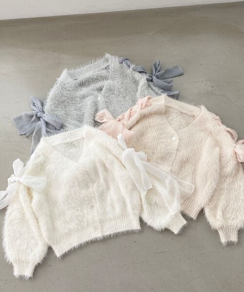 MAJESTIC LEGON / マジェスティックレゴン カーディガン・ボレロ | レースアップシャギーカーディガン | 詳細30