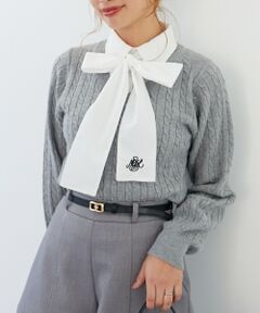 MAJESTIC LEGON / マジェスティックレゴン ニット・セーター | リボンタイセットシャツドッキングニット