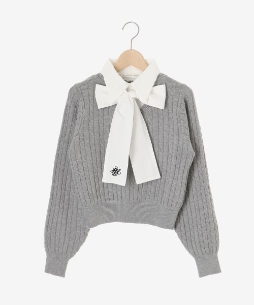 MAJESTIC LEGON / マジェスティックレゴン ニット・セーター | リボンタイセットシャツドッキングニット | 詳細23