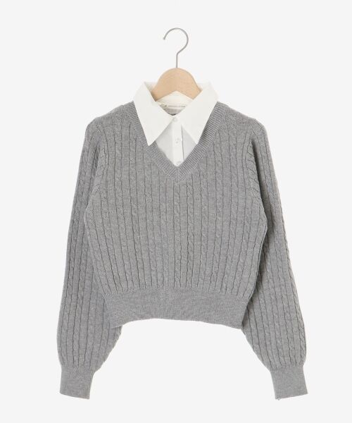 MAJESTIC LEGON / マジェスティックレゴン ニット・セーター | リボンタイセットシャツドッキングニット | 詳細27