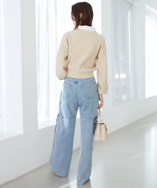 MAJESTIC LEGON / マジェスティックレゴン ニット・セーター | リボンタイセットシャツドッキングニット | 詳細3