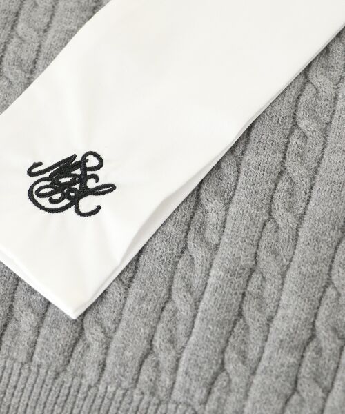 MAJESTIC LEGON / マジェスティックレゴン ニット・セーター | リボンタイセットシャツドッキングニット | 詳細30