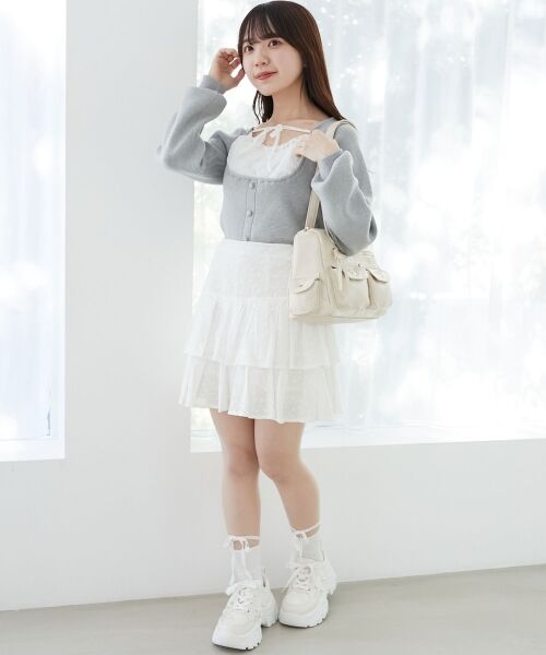 MAJESTIC LEGON / マジェスティックレゴン ニット・セーター | フロントギャザードッキングニット | 詳細10