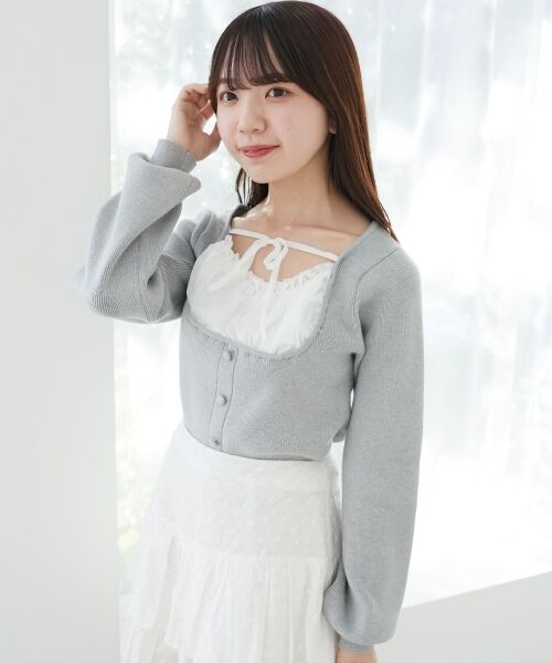 MAJESTIC LEGON / マジェスティックレゴン ニット・セーター | フロントギャザードッキングニット | 詳細13