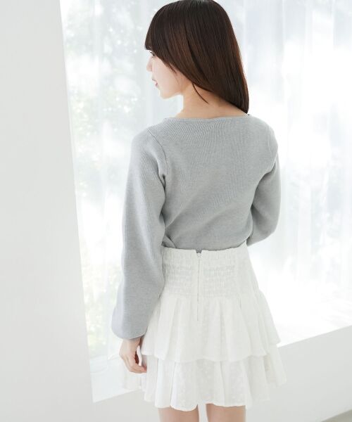 MAJESTIC LEGON / マジェスティックレゴン ニット・セーター | フロントギャザードッキングニット | 詳細14