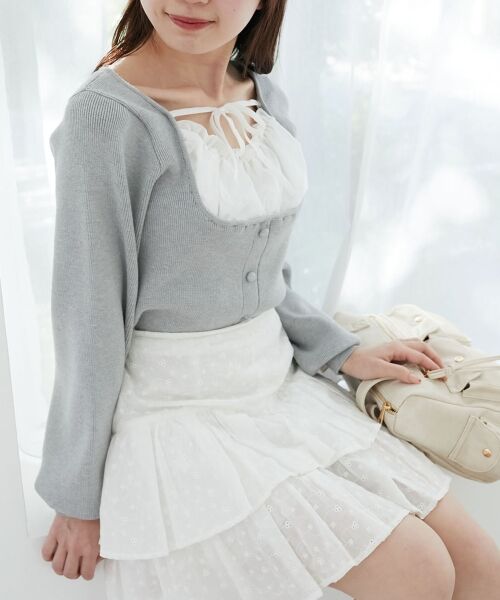 MAJESTIC LEGON / マジェスティックレゴン ニット・セーター | フロントギャザードッキングニット | 詳細15