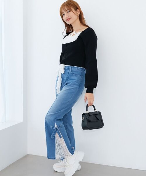 MAJESTIC LEGON / マジェスティックレゴン ニット・セーター | フロントギャザードッキングニット | 詳細18