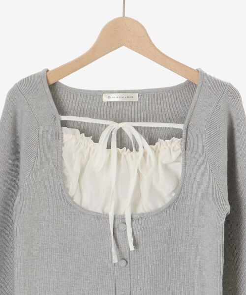 MAJESTIC LEGON / マジェスティックレゴン ニット・セーター | フロントギャザードッキングニット | 詳細29