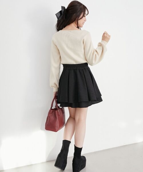 MAJESTIC LEGON / マジェスティックレゴン ニット・セーター | フロントギャザードッキングニット | 詳細3