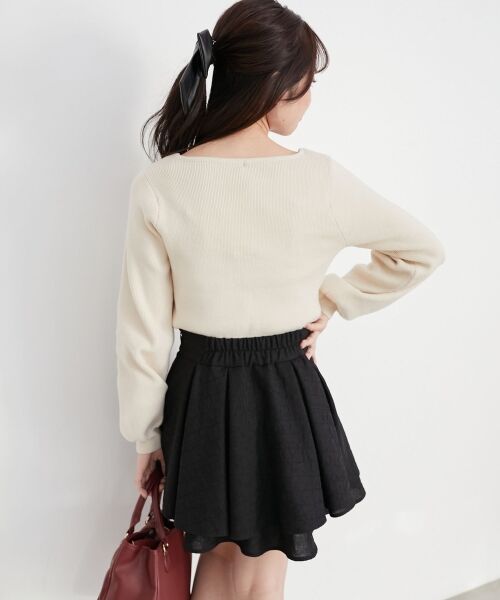 MAJESTIC LEGON / マジェスティックレゴン ニット・セーター | フロントギャザードッキングニット | 詳細6