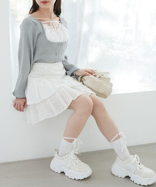 MAJESTIC LEGON / マジェスティックレゴン ニット・セーター | フロントギャザードッキングニット | 詳細8