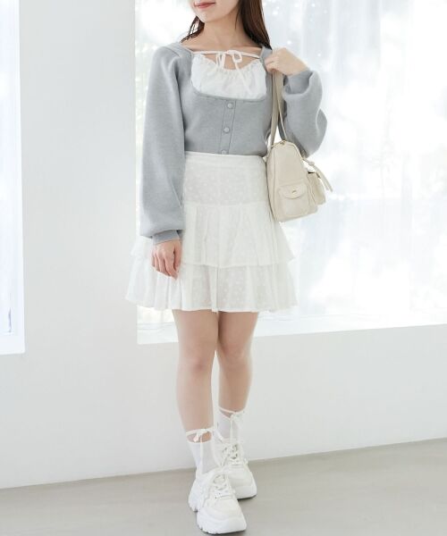 MAJESTIC LEGON / マジェスティックレゴン ニット・セーター | フロントギャザードッキングニット | 詳細9