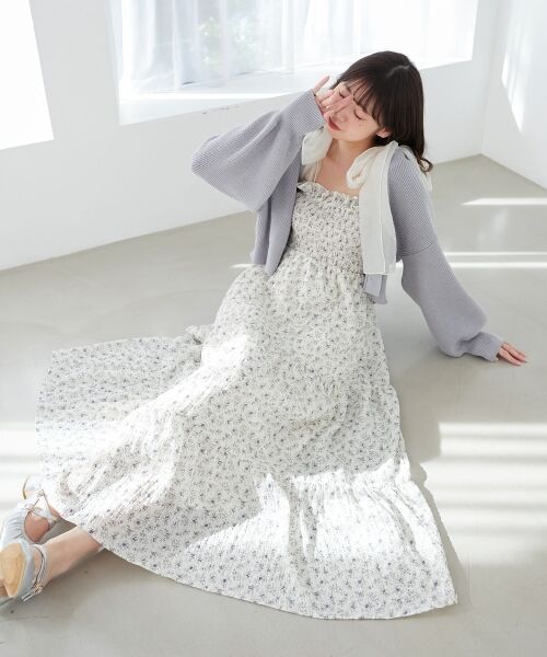 MAJESTIC LEGON / マジェスティックレゴン カーディガン・ボレロ | フラワーモチーフボタンカーディガン | 詳細1