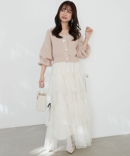 MAJESTIC LEGON / マジェスティックレゴン カーディガン・ボレロ | フラワーモチーフボタンカーディガン | 詳細10