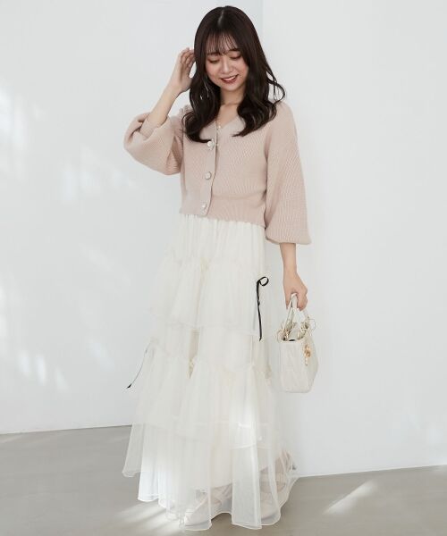 MAJESTIC LEGON / マジェスティックレゴン カーディガン・ボレロ | フラワーモチーフボタンカーディガン | 詳細11