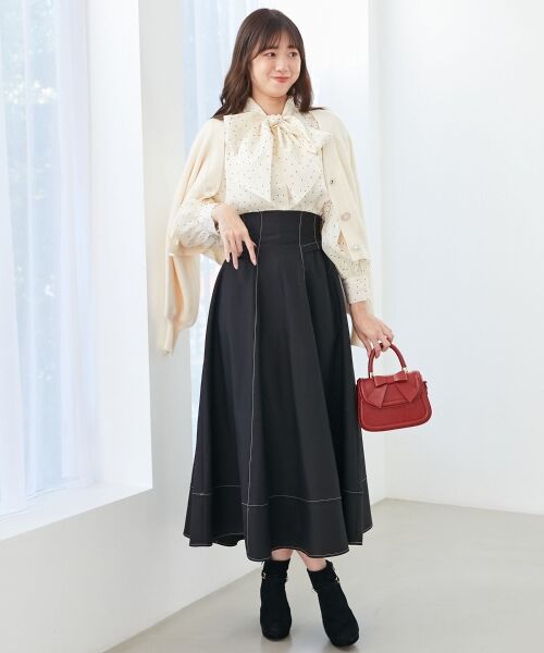 MAJESTIC LEGON / マジェスティックレゴン カーディガン・ボレロ | フラワーモチーフボタンカーディガン | 詳細18