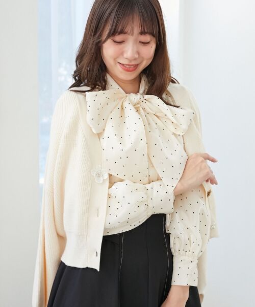 MAJESTIC LEGON / マジェスティックレゴン カーディガン・ボレロ | フラワーモチーフボタンカーディガン | 詳細21