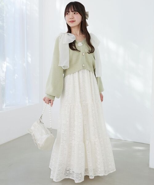 MAJESTIC LEGON / マジェスティックレゴン カーディガン・ボレロ | フラワーモチーフボタンカーディガン | 詳細24