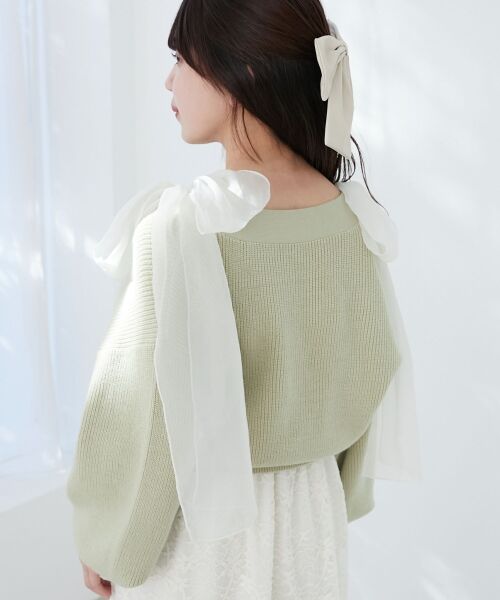 MAJESTIC LEGON / マジェスティックレゴン カーディガン・ボレロ | フラワーモチーフボタンカーディガン | 詳細30