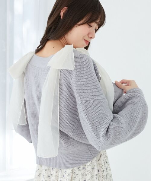 MAJESTIC LEGON / マジェスティックレゴン カーディガン・ボレロ | フラワーモチーフボタンカーディガン | 詳細8