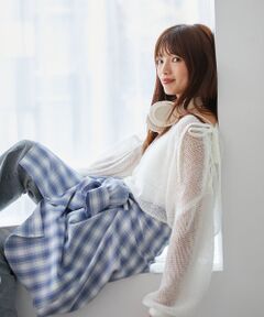 MAJESTIC LEGON / マジェスティックレゴン ニット・セーター | レースアップメッシュニット