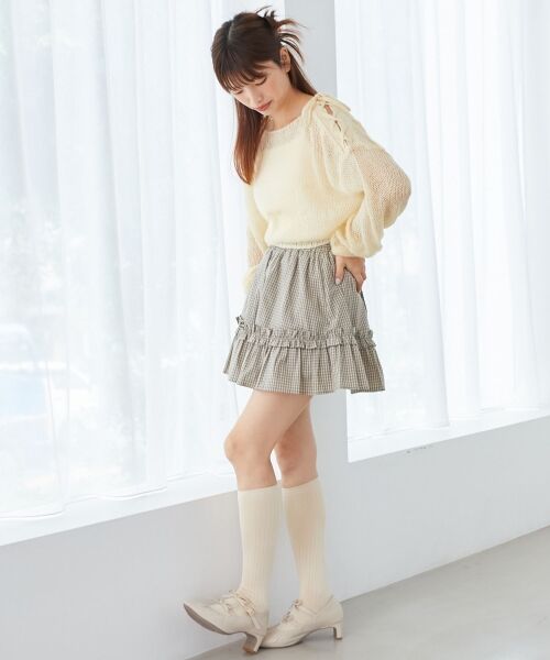 MAJESTIC LEGON / マジェスティックレゴン ニット・セーター | レースアップメッシュニット | 詳細20