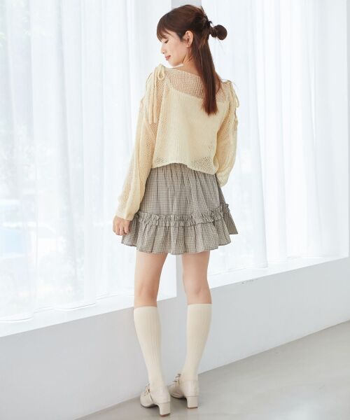 MAJESTIC LEGON / マジェスティックレゴン ニット・セーター | レースアップメッシュニット | 詳細21