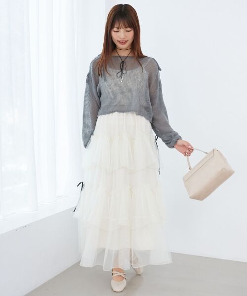 MAJESTIC LEGON / マジェスティックレゴン ニット・セーター | レースアップメッシュニット | 詳細27