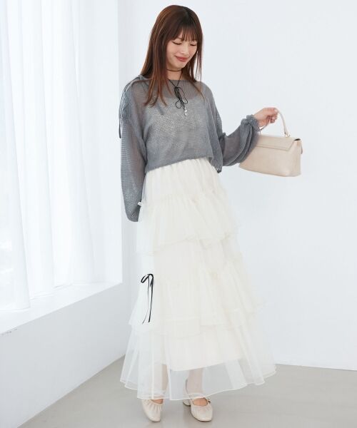 MAJESTIC LEGON / マジェスティックレゴン ニット・セーター | レースアップメッシュニット | 詳細28