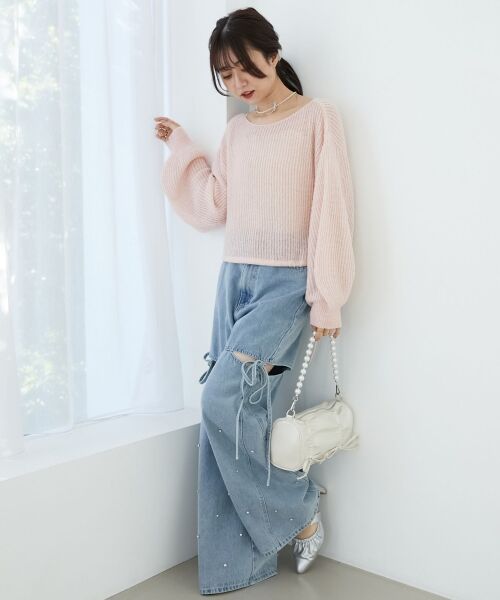 MAJESTIC LEGON / マジェスティックレゴン ニット・セーター | キラキラドロストメッシュニット | 詳細17