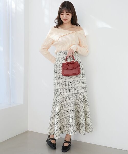 MAJESTIC LEGON / マジェスティックレゴン ニット・セーター | ビッグカラーボタンオフショルニット | 詳細10