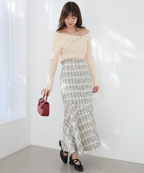 MAJESTIC LEGON / マジェスティックレゴン ニット・セーター | ビッグカラーボタンオフショルニット | 詳細11