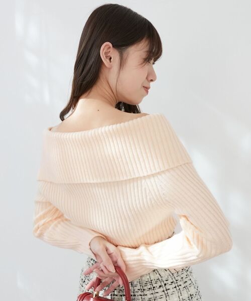 MAJESTIC LEGON / マジェスティックレゴン ニット・セーター | ビッグカラーボタンオフショルニット | 詳細15