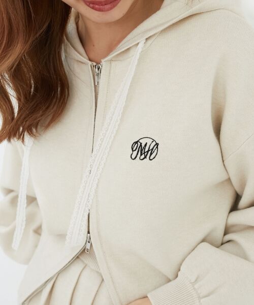 MAJESTIC LEGON / マジェスティックレゴン ニット・セーター | レースリボンWジップニットパーカー | 詳細13