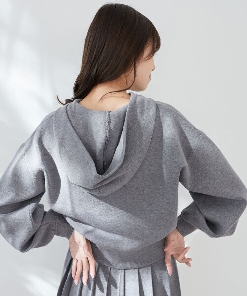 MAJESTIC LEGON / マジェスティックレゴン ニット・セーター | レースリボンWジップニットパーカー | 詳細20