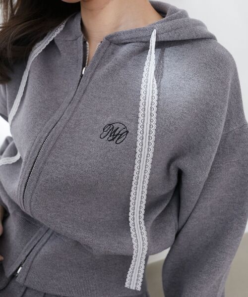 レクサス松山モデル　ジップアップセーター Lサイズ グレー　新品未使用 ビズニットセーター】ハーフジップセーター LES MUES【AOKI公式