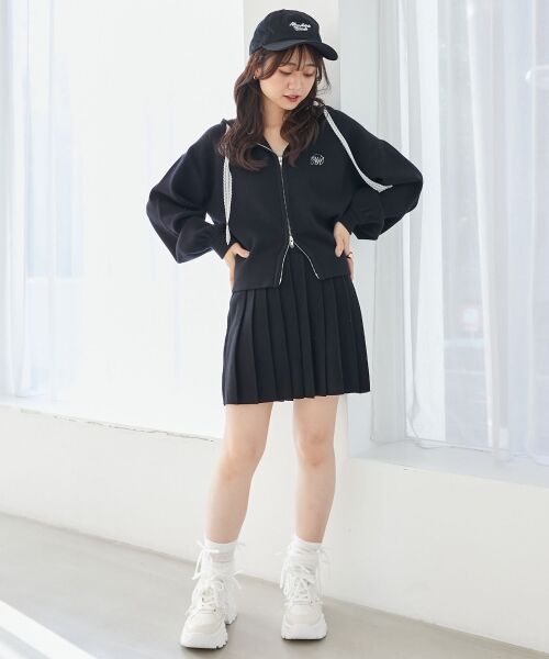 MAJESTIC LEGON / マジェスティックレゴン ニット・セーター | レースリボンWジップニットパーカー | 詳細26