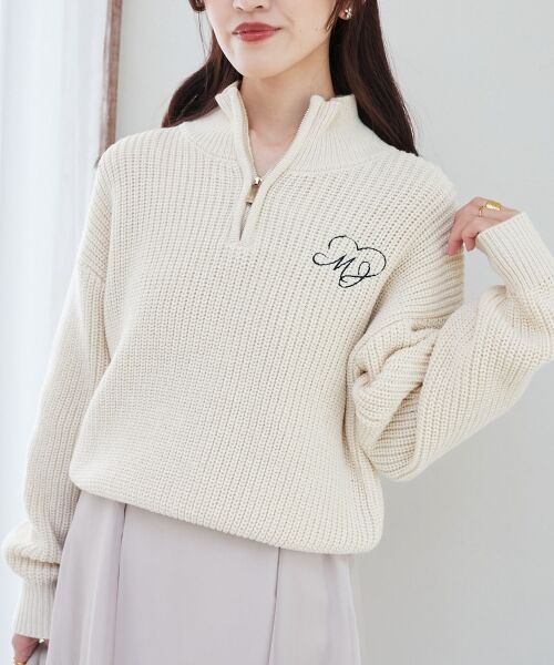 MAJESTIC LEGON / マジェスティックレゴン ニット・セーター | キラキラハーフジップニット | 詳細11