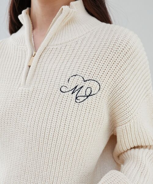 MAJESTIC LEGON / マジェスティックレゴン ニット・セーター | キラキラハーフジップニット | 詳細13