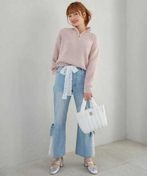 MAJESTIC LEGON / マジェスティックレゴン ニット・セーター | キラキラハーフジップニット | 詳細14