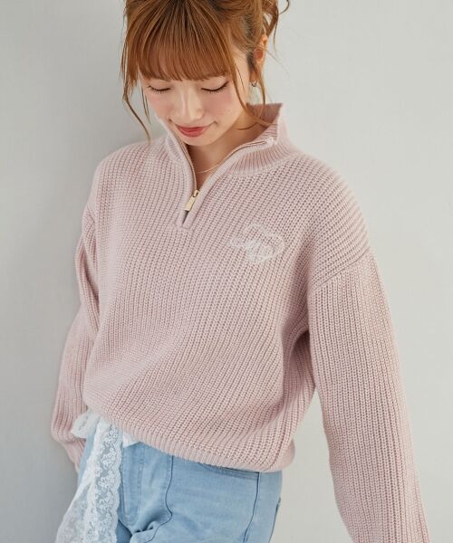 MAJESTIC LEGON / マジェスティックレゴン ニット・セーター | キラキラハーフジップニット | 詳細18