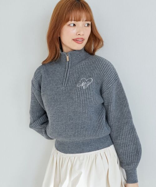 MAJESTIC LEGON / マジェスティックレゴン ニット・セーター | キラキラハーフジップニット | 詳細24