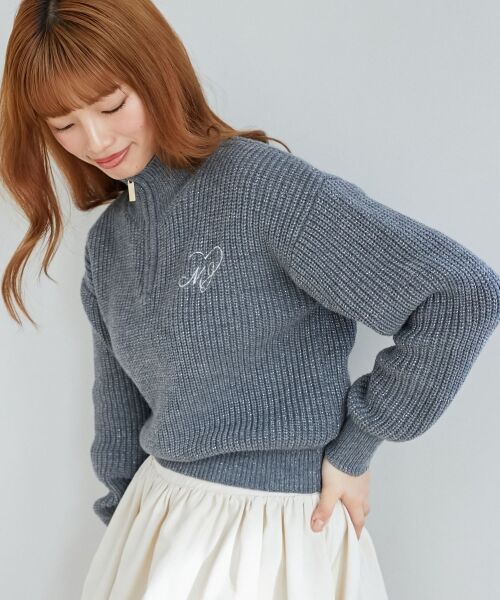 MAJESTIC LEGON / マジェスティックレゴン ニット・セーター | キラキラハーフジップニット | 詳細25