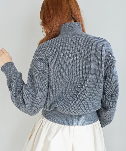 MAJESTIC LEGON / マジェスティックレゴン ニット・セーター | キラキラハーフジップニット | 詳細26