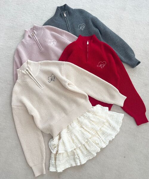 MAJESTIC LEGON / マジェスティックレゴン ニット・セーター | キラキラハーフジップニット | 詳細28